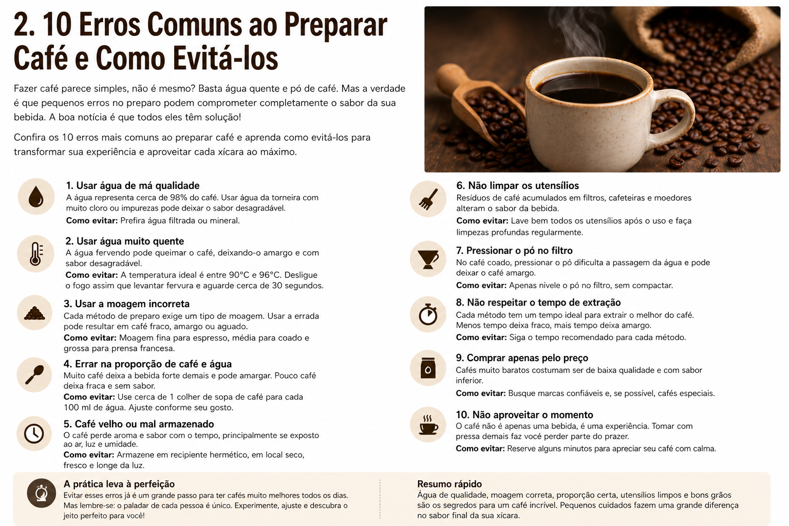 10 Erros Comuns ao Preparar Café e Como Evitá-los