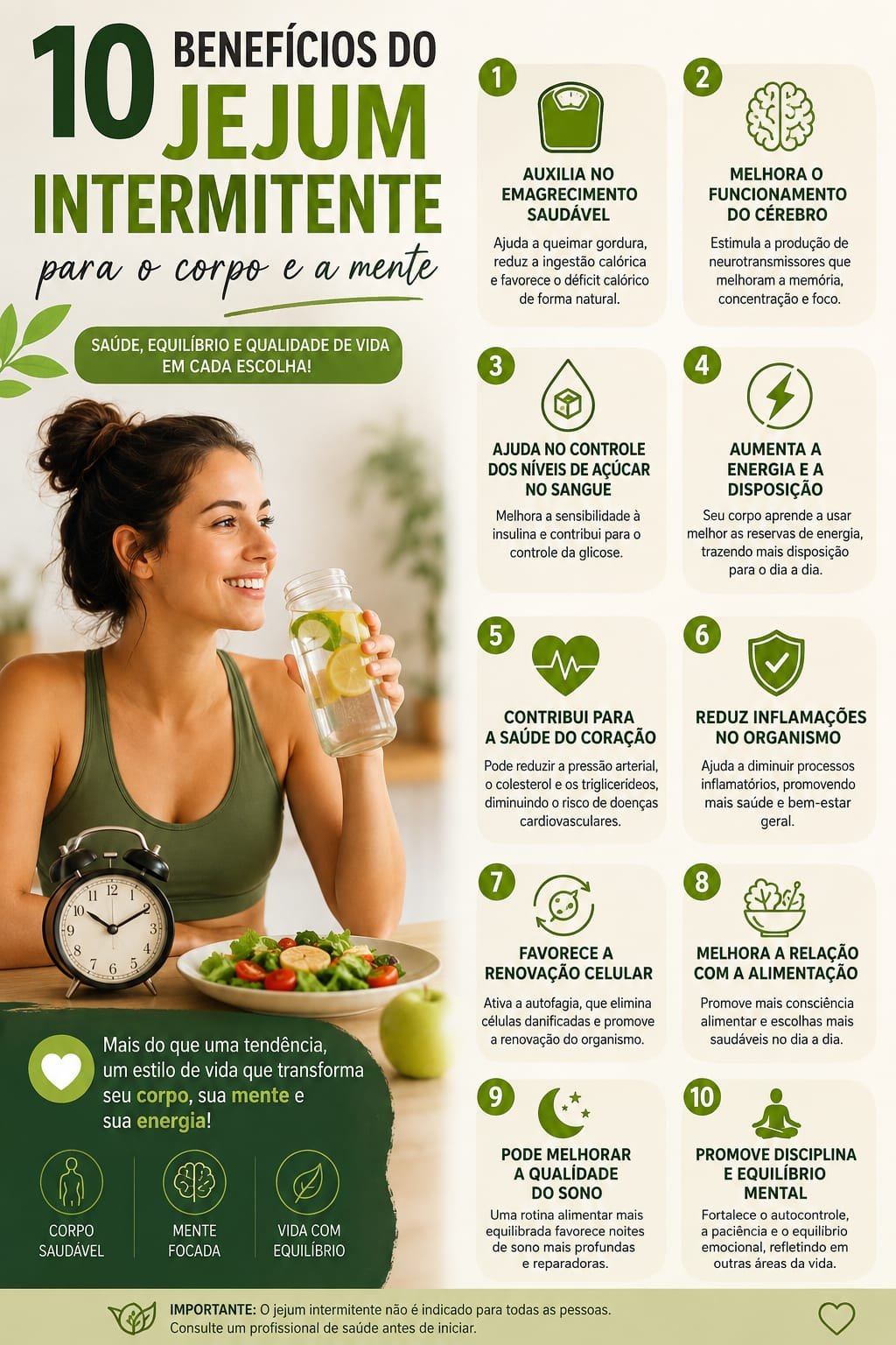 10 Benefícios do Jejum Intermitente para o Corpo e a Mente: Guia Completo para uma Vida Mais Saudável